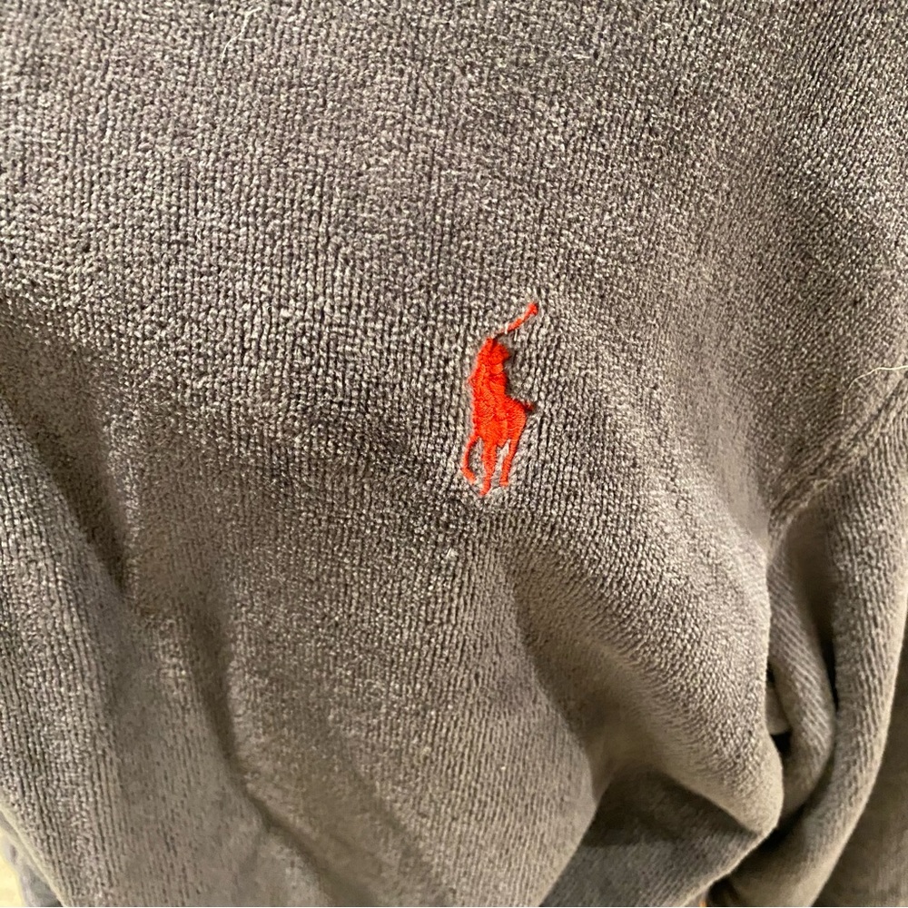 Polo Ralph Lauren Gray Terry Velour kimono style bathrobe EUC size L/XL - Picture 10 of 11